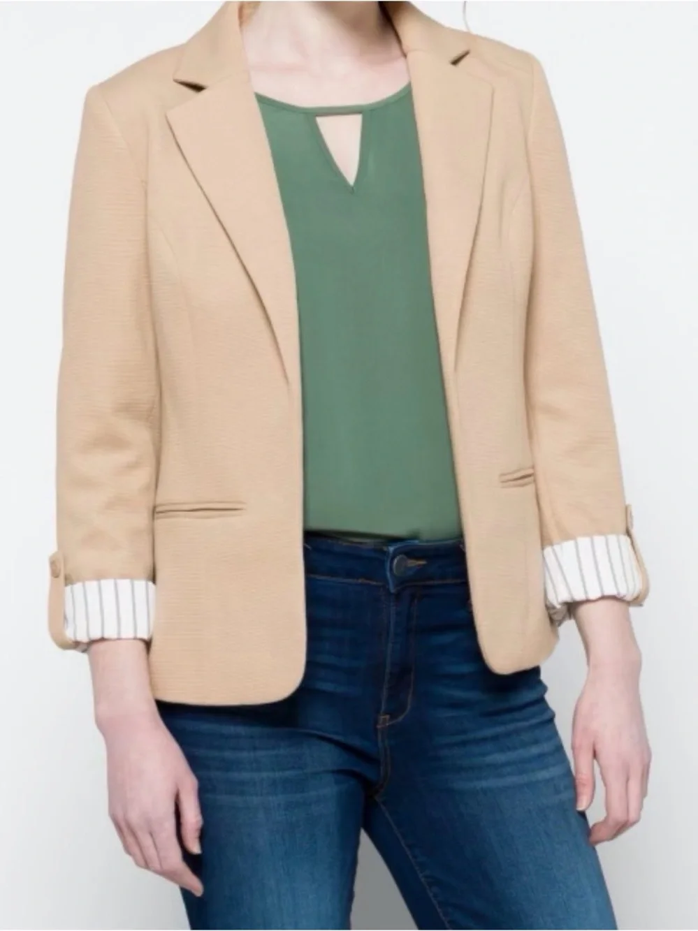 🌺 41 Hawthorn Natalie Knit Blazer with Shoulder Pads Sz L